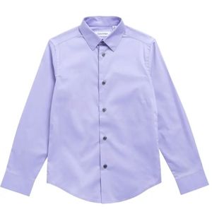 Calvin Klein Kids' Long Sleeve Stretch Solid Shirt. NEW WITHOUT TAGS